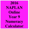 2016 Y9 Numeracy Calculator Allowed - Online